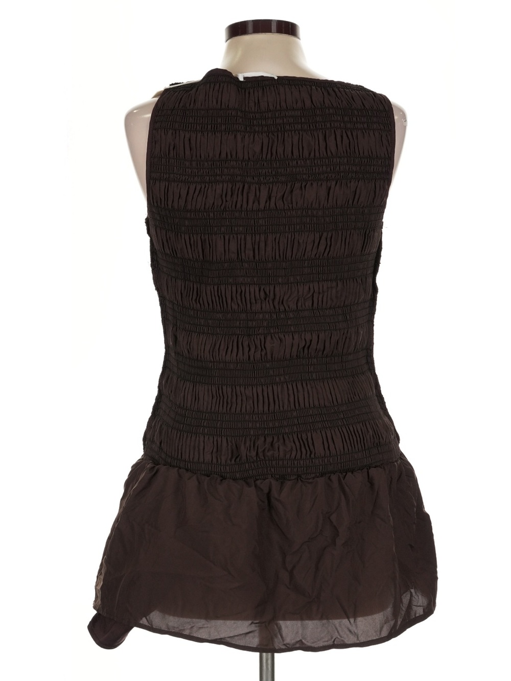Peppermayo Garden Kisses Shirred Mini Dress in Chocolate - Size 10 - Picture 12 of 15